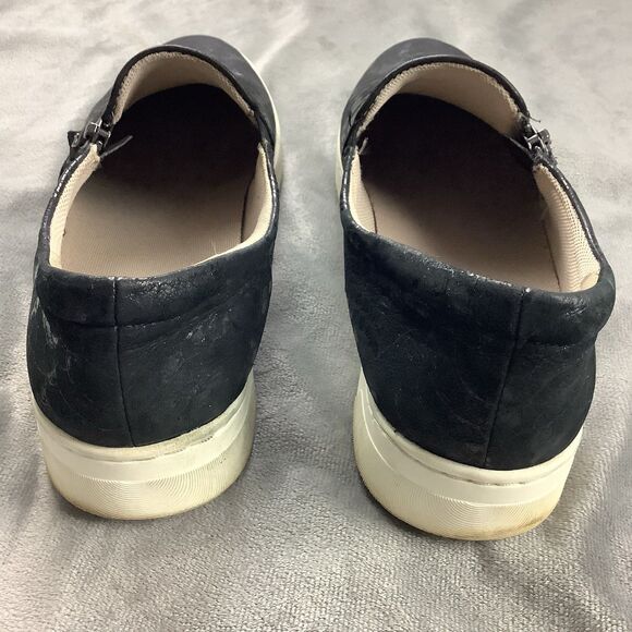 Naturalizer Hawthorn Slip On Sneaker Shoes Women's 10 M Black Leather Croc Snake - Picture 6 of 12